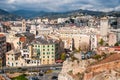 Old towers in Savona, Italy, travel landmark