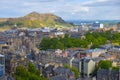 Aerial view of Old Edinburgh, Scotland Royalty Free Stock Photo