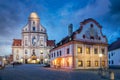 Old town of AltÃÂ¶tting with Basilika St. Anna at night, Bavaria, Germany Royalty Free Stock Photo