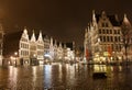 Old town in Antwerp - Belgium - at night