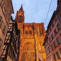 Old Town architecture with Strasbourg Minster