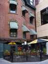 Old Town area of Chicago restaurantswith outdoor seating Royalty Free Stock Photo