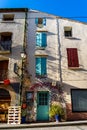 Old town of Argeles sur Mer France, a popular resort town on Mediterranean sea Royalty Free Stock Photo