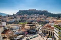 The old town of Athens and the Parthenon Temple
