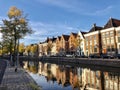 Old town during autumn in Groningen Royalty Free Stock Photo