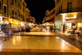 In the old town of Bardolino, Italy, by night