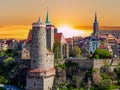 The old town of Bautzen at sunset Royalty Free Stock Photo