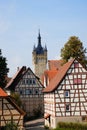 Old town and blue tower in Bad Wimpfen