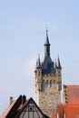 Old town and blue tower in Bad Wimpfen