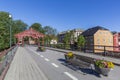 The Old Town Bridge Colorful old storehouses in Trondheim, Norway Royalty Free Stock Photo