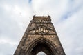 Old town bridge tower of Charles Bridge Karluv Most, or staromestska mostecka vez in Prague, Czech Republic, seen from below Royalty Free Stock Photo