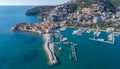 Old Town Budva. Aerial view from sky