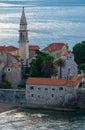 Budva town morning summer view. Montenegro Royalty Free Stock Photo