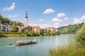 Old town of Burghausen with Salzach, Bavaria, Germany