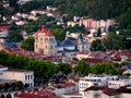 the old town and catholic cathedral in Cahors, Lot, France Royalty Free Stock Photo