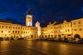 Old town of Ceske Budejovice at night, Budweis, Budvar, S Royalty Free Stock Photo