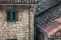 The old town-citadel of Kotor. Mediterranean style medieval architecture and landmarks Royalty Free Stock Photo