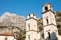 The old town-citadel of Kotor. Mediterranean style medieval architecture and landmarks Royalty Free Stock Photo