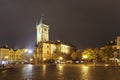Old Town City Hall in Prague Night view, view from Old Town Square, Czech Republic Royalty Free Stock Photo