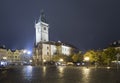 Old Town City Hall in Prague (Night view), view from Old Town Square, Czech Republic Royalty Free Stock Photo