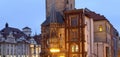 Old Town City Hall in Prague Night view, view from Old Town Square, Czech Republic Royalty Free Stock Photo