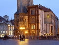 Old Town City Hall in Prague Night view, view from Old Town Square, Czech Republic Royalty Free Stock Photo