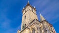 Old Town City Hall in Prague timelapse, view from Old Town Square, Czech Republic Royalty Free Stock Photo