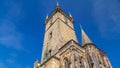 Old Town City Hall in Prague timelapse, view from Old Town Square, Czech Republic Royalty Free Stock Photo