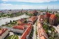 Old town cityscape panorama, Wroclaw, Poland. Royalty Free Stock Photo