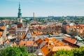 Old town cityscape from Royal Castle Observation Deck in Poznan, Poland Royalty Free Stock Photo