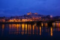 Old town of Coimbra by riverbank, Portugal Royalty Free Stock Photo