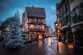 Old town of Colmar with Christmas decorations