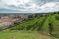 Panoramic view of the city Center of Conegliano near Treviso. Veneto, Italy Royalty Free Stock Photo