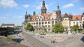 Old Town Dresden Castle Residenzschloss with tower called Hausmannsturm and art gallery