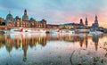 The old town of Dresden with the Hofkirche Royalty Free Stock Photo