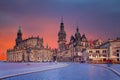 Old town of Dresden during twilight, Germany