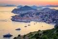 Old town of Dubrovnik on sunset, Croatia