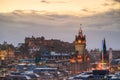 Old town Edinburgh and Edinburgh castle Royalty Free Stock Photo