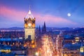 Old town Edinburgh and Edinburgh castle Royalty Free Stock Photo