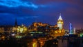 Old town Edinburgh and Edinburgh castle in Scotland Royalty Free Stock Photo