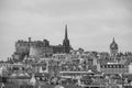 Old town Edinburgh and Edinburgh castle Royalty Free Stock Photo