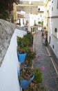 Old town full of flowerpots, Marbella Royalty Free Stock Photo