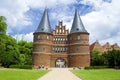 Old town gate in Lubeck Germany called Holstentor on public ground