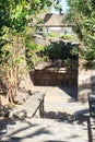 Old town gate in park Parque de la Puerta de Tierra in Garachico on Canary Island Tenerife, Spain Royalty Free Stock Photo