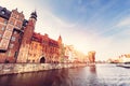 Old town of Gdansk Danzig in Poland. Zuraw crane Royalty Free Stock Photo