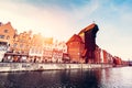 Old town of Gdansk Danzig in Poland. Zuraw crane Royalty Free Stock Photo