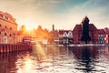 Old town of Gdansk Danzig in Poland. Zuraw crane Royalty Free Stock Photo