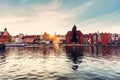 Old town of Gdansk Danzig in Poland. Zuraw crane