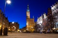 Old Town in Gdansk at night