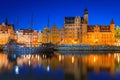 Old town of Gdansk at night Royalty Free Stock Photo